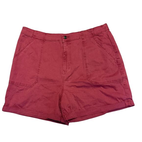 Gloria Vanderbilt Pink Utility Faded Cotton Shorts X-Large NWOT - Picture 1 of 2